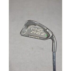 PING ZING 2 GREEN DOT 3 IRON, PING JZ STIFF FLEX STEEL SHAFT AND GOLF PRIDE GRIP